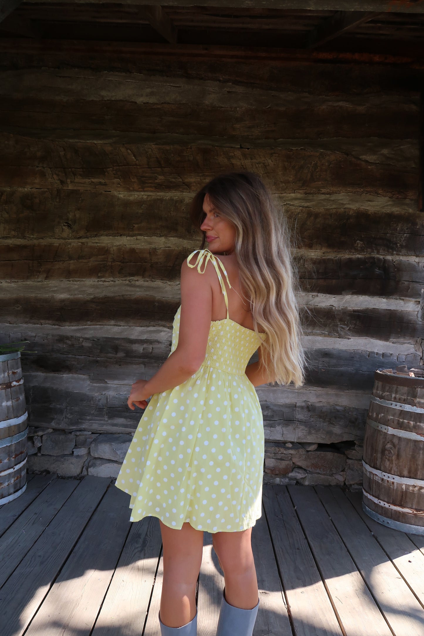 Buttercup Polka dot Dress