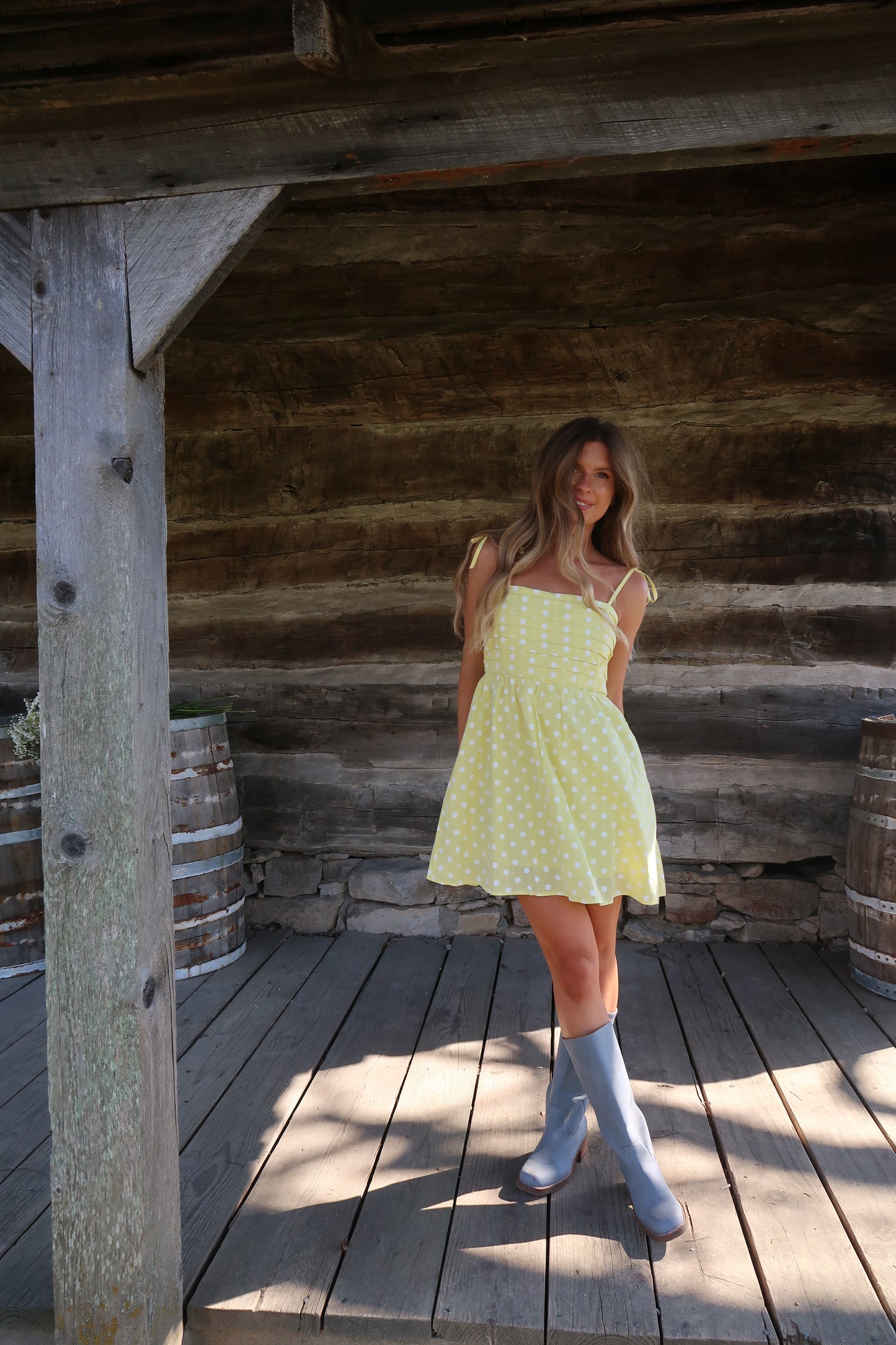 Buttercup Polka dot Dress