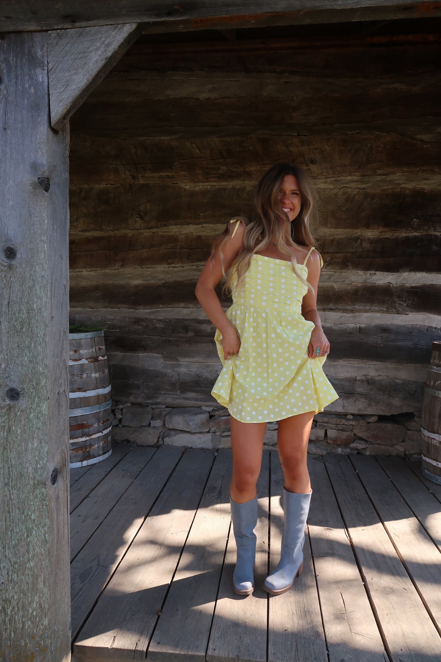 Buttercup Polka dot Dress