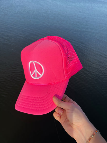 Peace Sign Trucker Hat