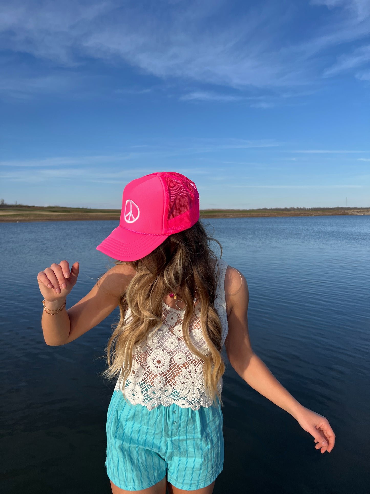 Peace Sign Trucker Hat