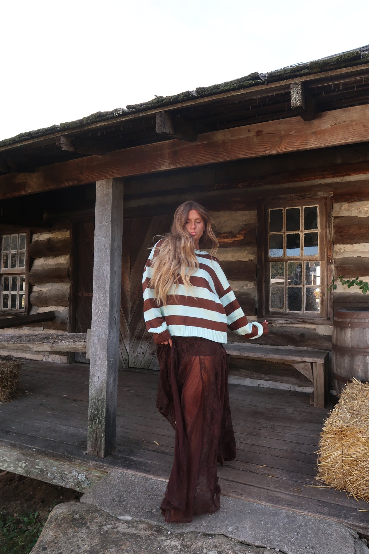 Mint Chip Stripe Sweater