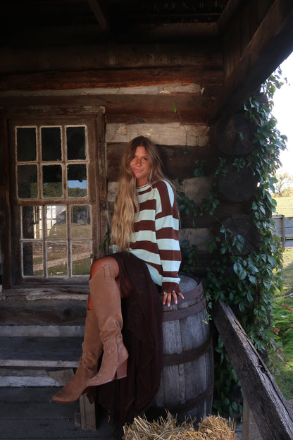 Mint Chip Stripe Sweater