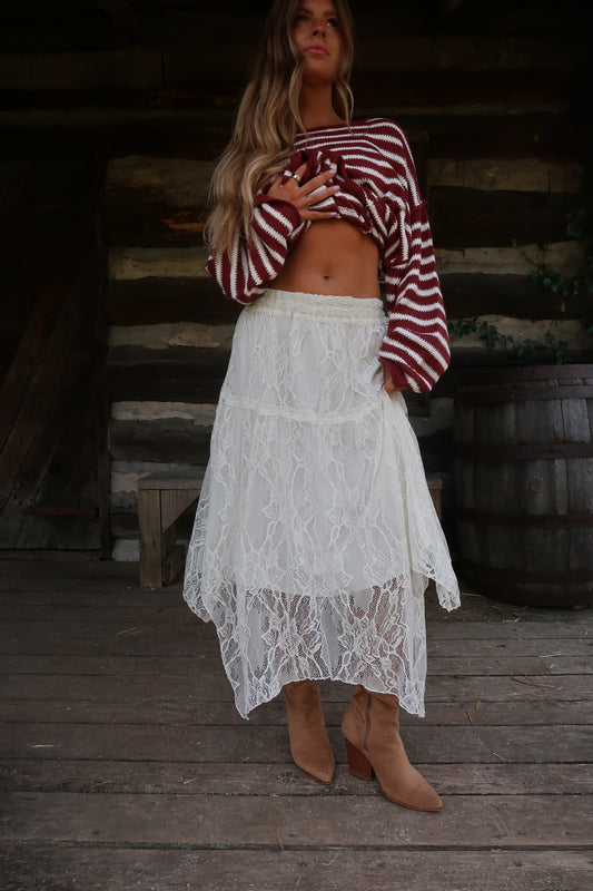 Nostalgia Lace Midi Skirt