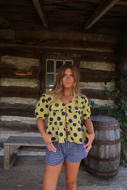 Wild Card Dot Blouse
