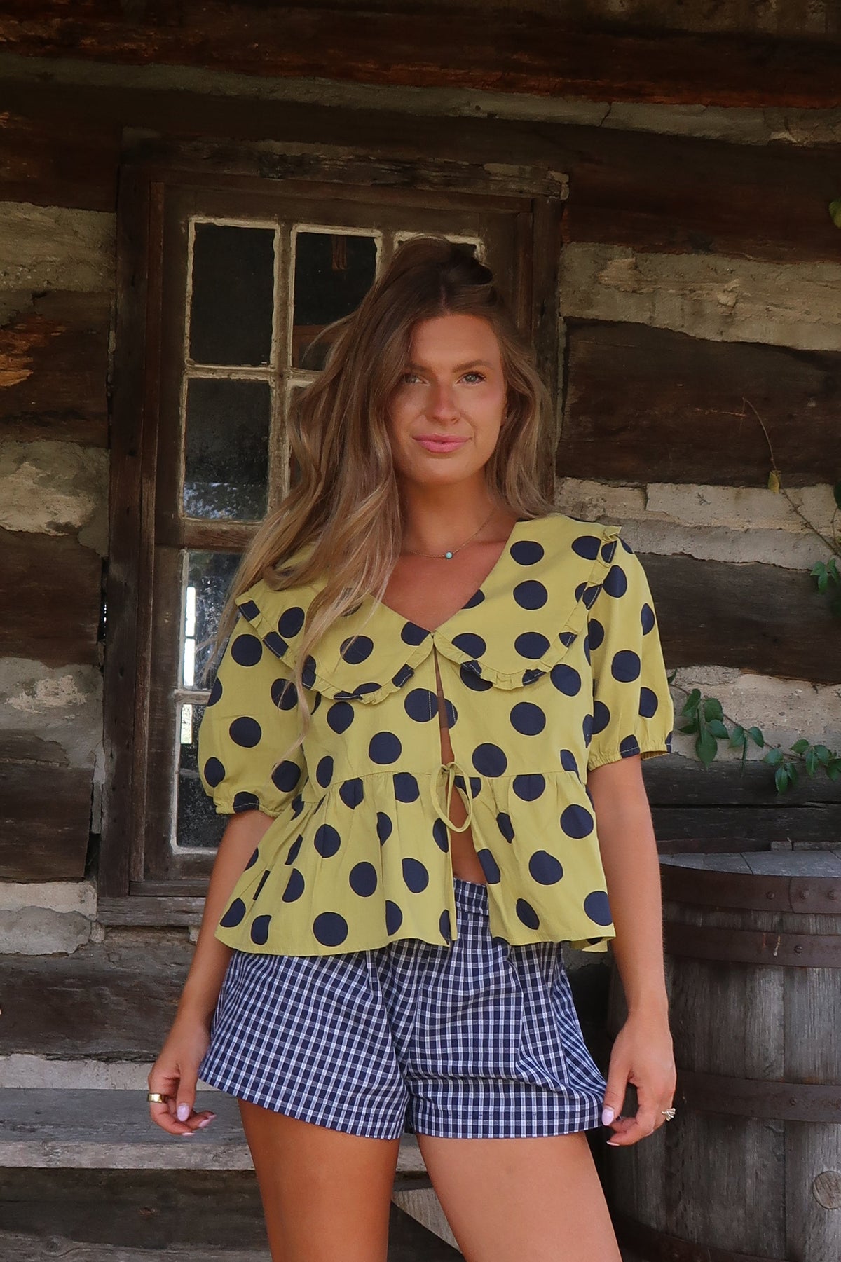 Wild Card Dot Blouse