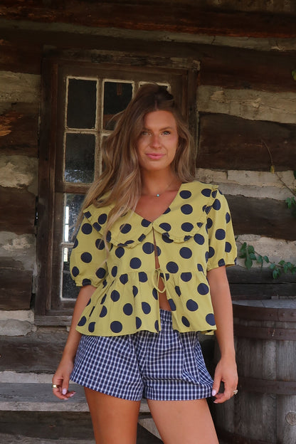 Wild Card Dot Blouse