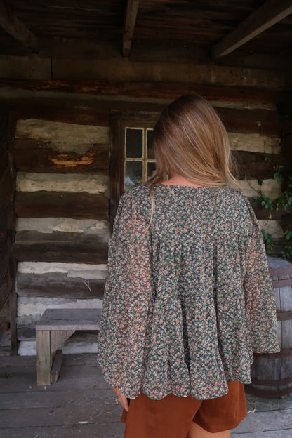 Forest Free Spirit Flutter Top