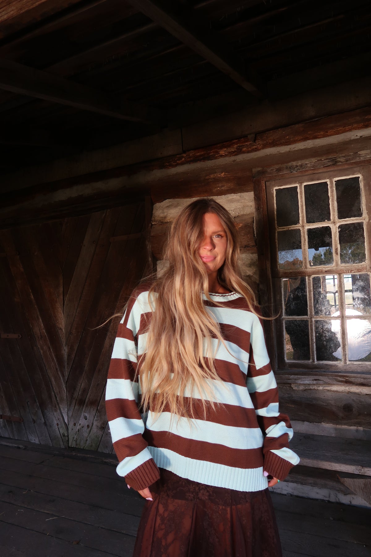 Mint Chip Stripe Sweater