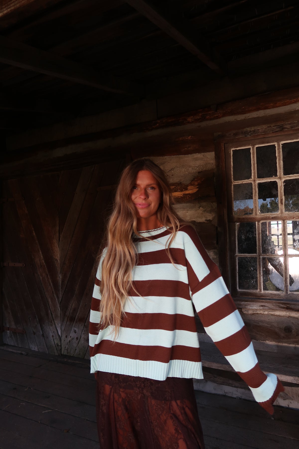 Mint Chip Stripe Sweater